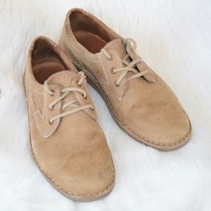 Sioux Germany tan leather‎ casual Oxford shoes sz 9